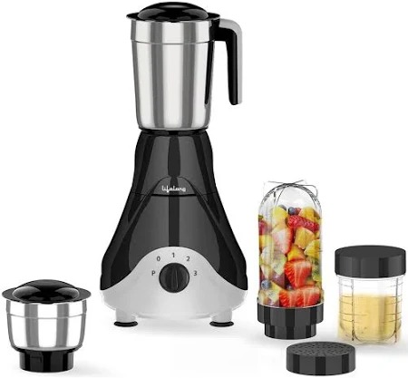 Lifelong 4 Jar 500 W Mixer Grinder (LLMG39, Black)