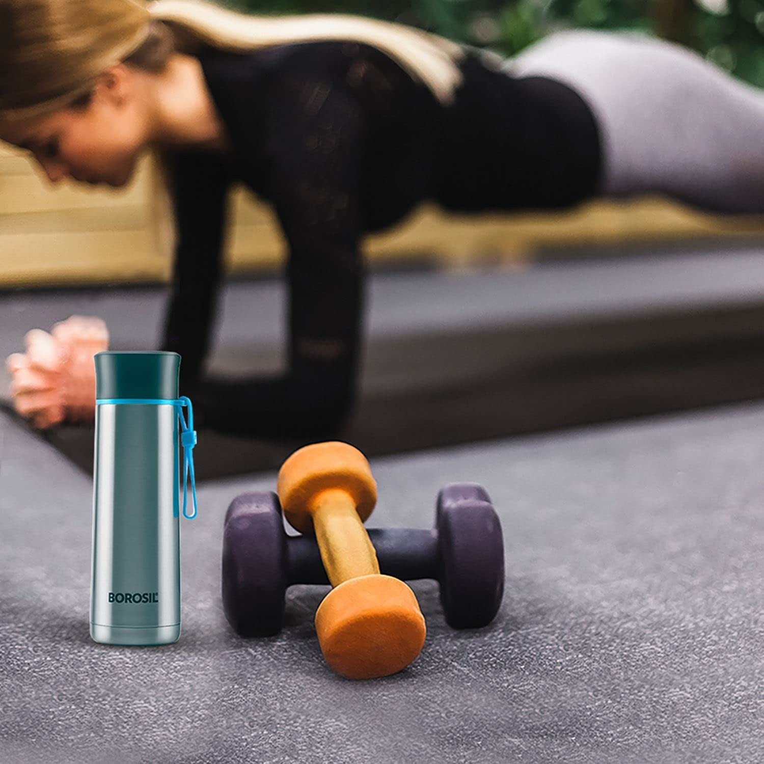 Borosil Hydra Sprint 400 ml Stainless Steel Water Bottle